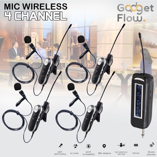 Mic Microphone Wireless 4 orang Mic UHF 4 Channel PRO-4C11 PRO 4C11