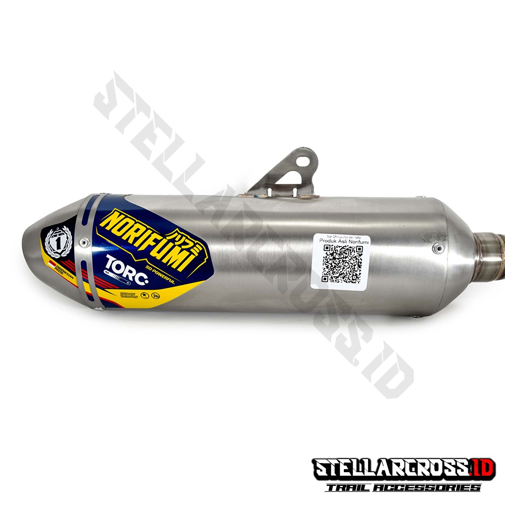Knalpot Muffler Original NORIFUMI TORC Bore Up Stainless KLX 150