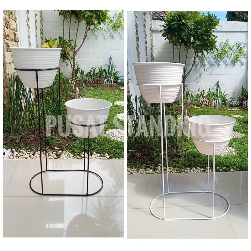 Jual STANDING POT BESI BUNGA/RAK BUNGA SUSUN 2/STANDING MURAH | Shopee ...