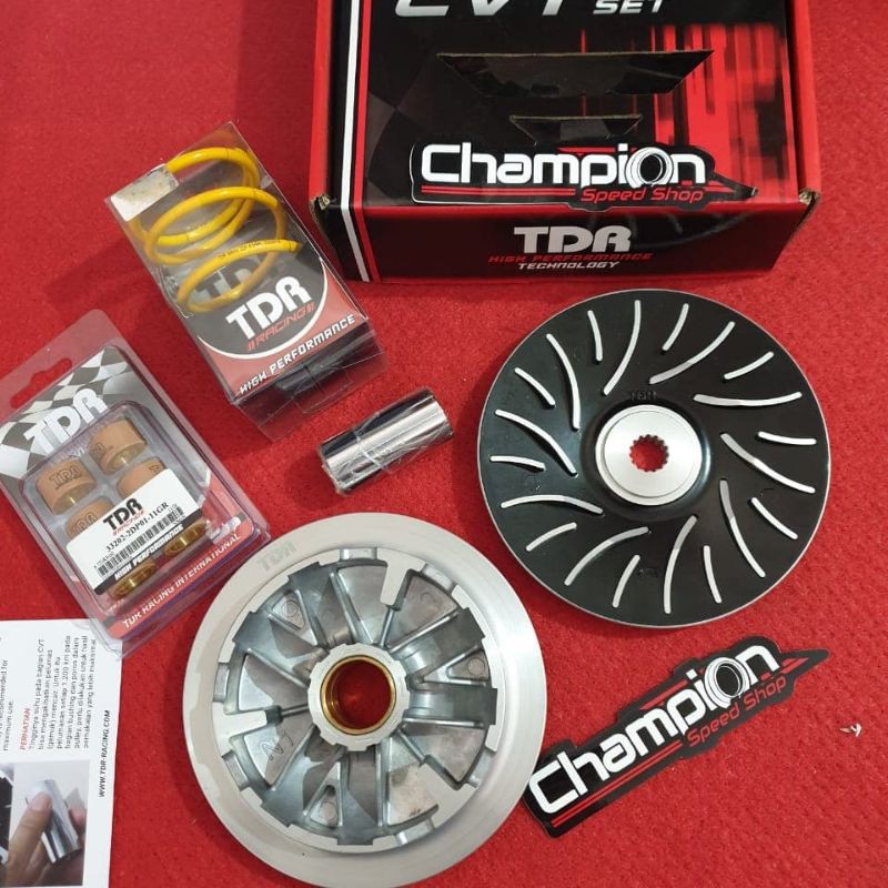 PAKET UPGRADE PULLEY PER CVT ROLLER PER GANDA YAMAHA NEW N MAX  AEROX 155 ORIGINAL TDR