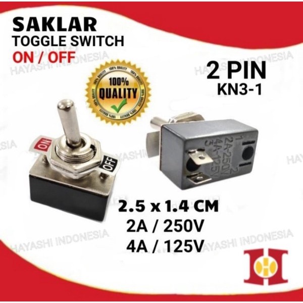 Saklar Switch Toggle Togle Tombol ON OFF 2 6 Pin Kaki - 2pcs