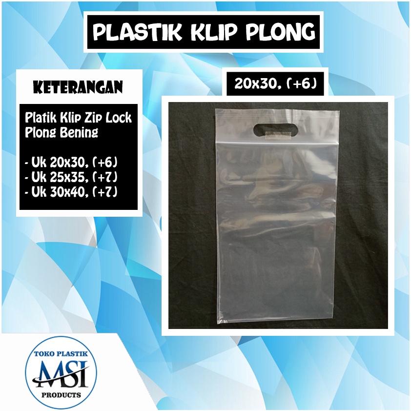 Plastik KLIP Plong Ziplock 20x30+6 - 25x35+7 - 30x38+7 | Plastik ZipLock Plong Oval Packing Baju Sepatu Bening | Kantong Plastik Zip Lock Bening Polos / Plastik Klip aman untuk makanan | Harga diatas harga per lbr