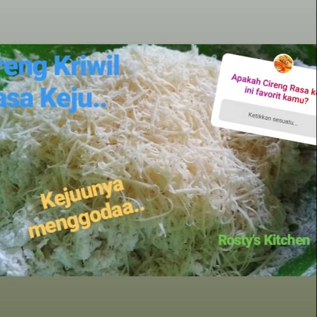 

Cireng Kriwil Rasa Keju Cemilan camilan sehat, snack enak murah berkualitas, praktis tinggal goreng.