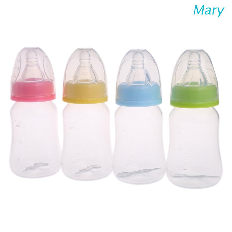 Mary Botol Susu / Air Minum 120ml Motif Kartun Bahan Silikon Untuk Bayi Newborn