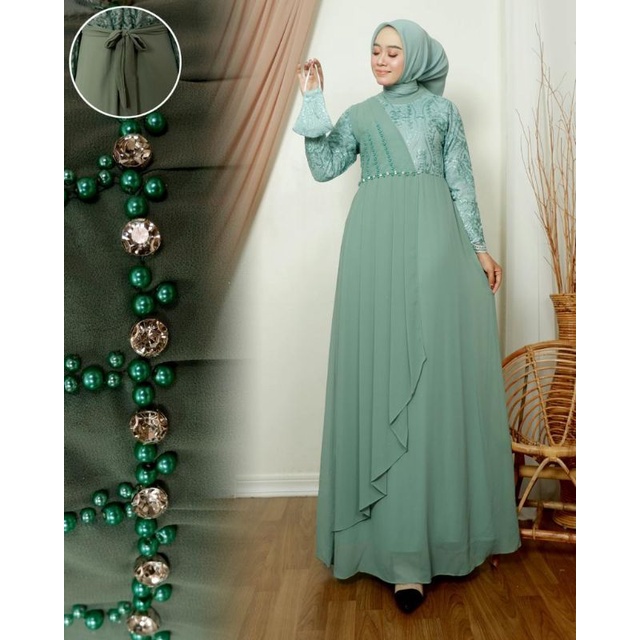 Realpict gamis mikayla//Dress lebaran terbaruu//gamis lebaran//gamis modern //gamis terlariss