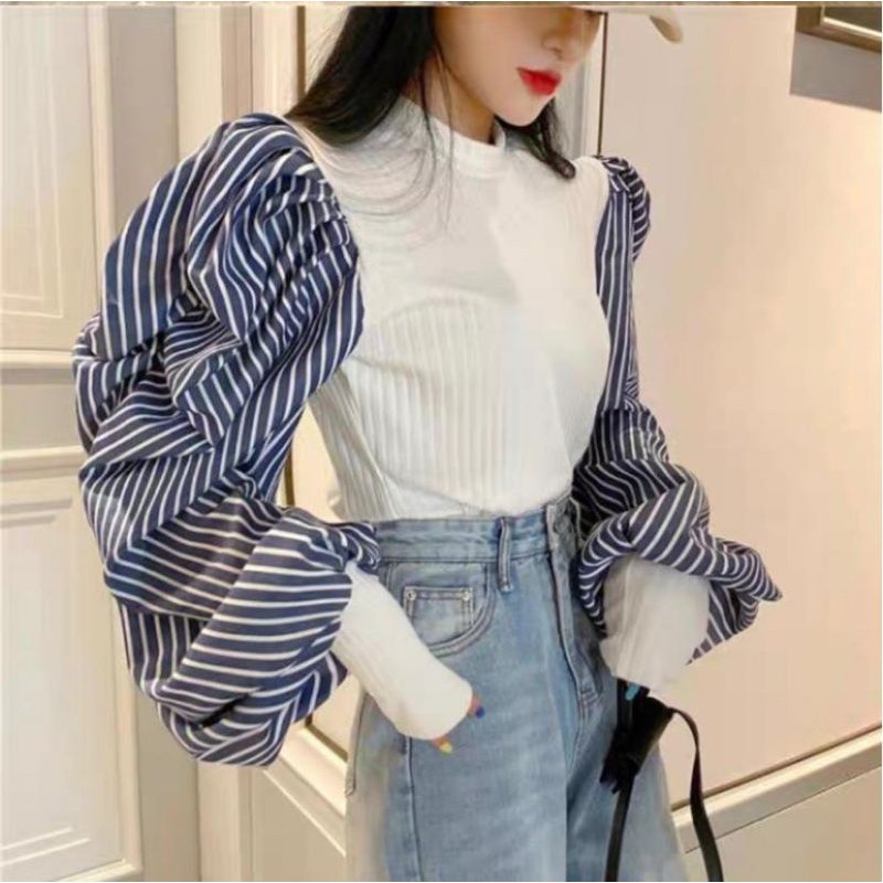 Atasan PUFF STRIPED Import 3381/ F840 TM