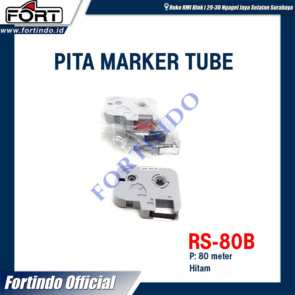 

Ribbons Pita RS-80B hitam printer marker tube tinta