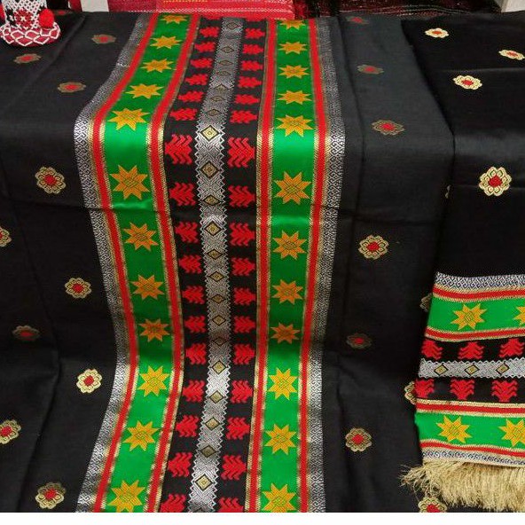 SONGKET HITAM PUCCA BUNGA TENUN MESIN