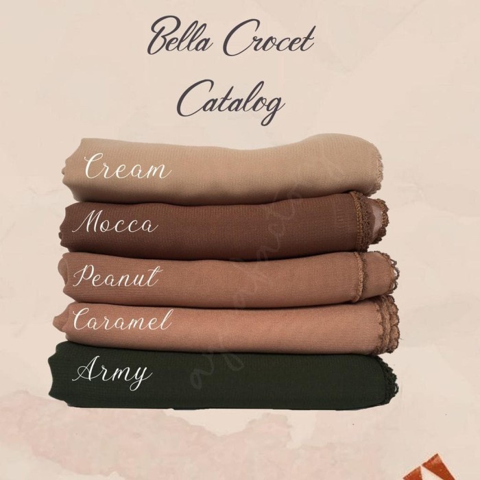 Kerudung Segiempat Bella Crochet Ansania PollyCotton Jilbab Bella Butik Hijab Segi Empat Rumah Hija'b-5
