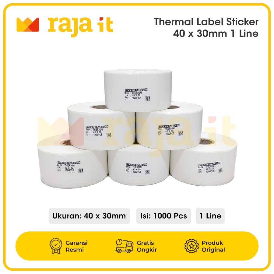 

Label Barcode Thermal 40 x 30 mm 40x30mm Stiker Thermal