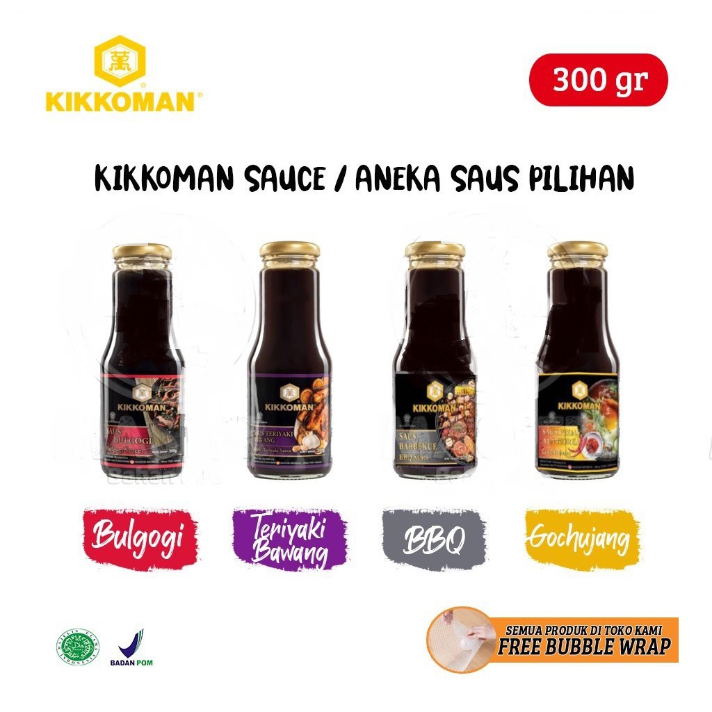 

Kikkoman Sauce / Aneka Saus Jepang Korea HALAL [300 gr]
