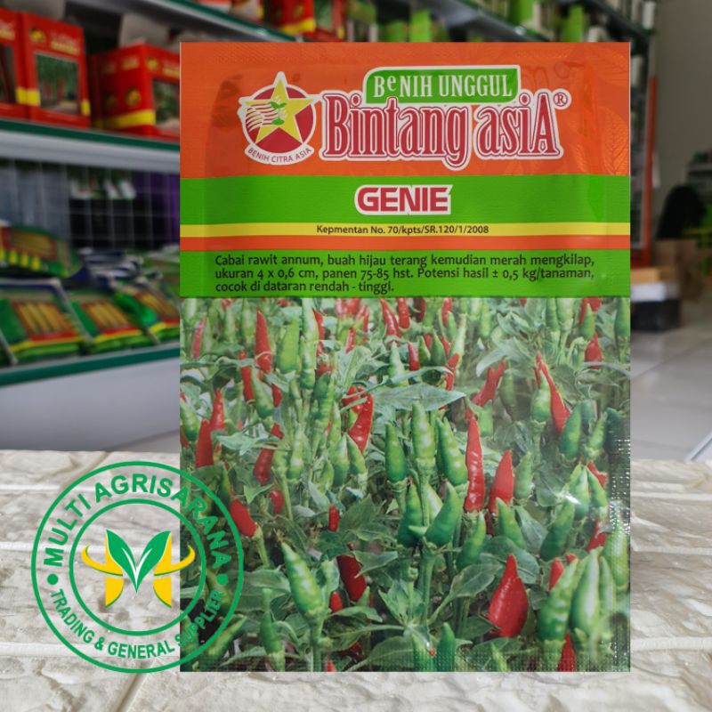 Isi 10gr Benih Bibit Cabe Rawit Hijau GENIE