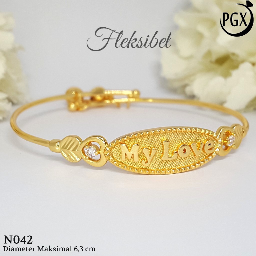 PGX Gelang Anak Xuping Aksesoris Perhiasan Bangle Bangkok Lapis Emas Premium - N042