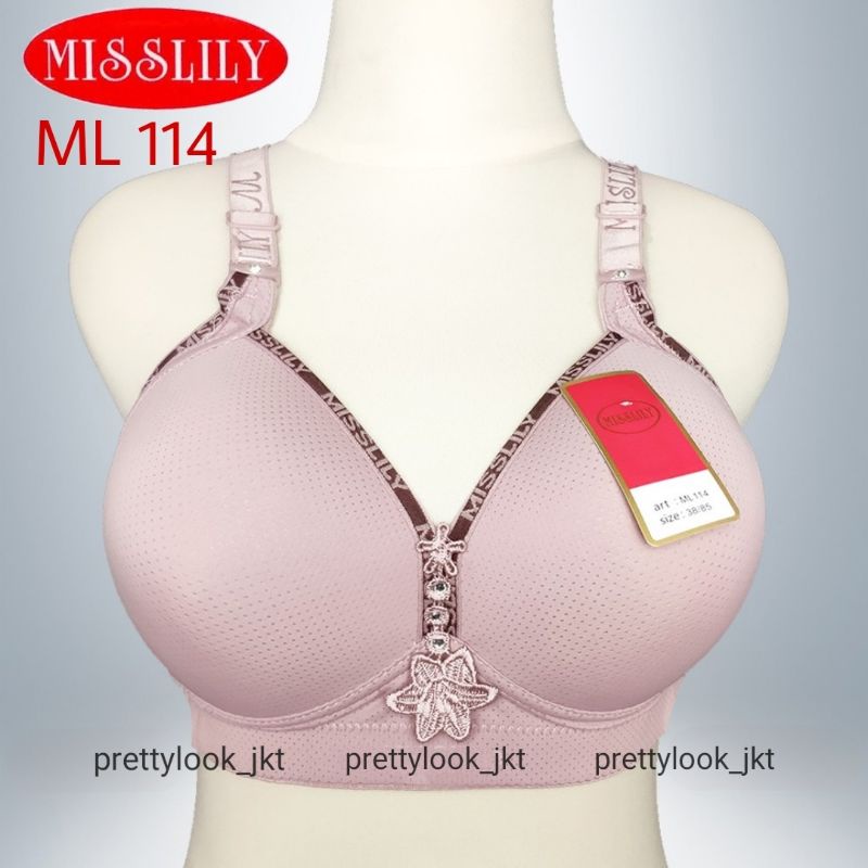 BRA BH CUP BESAR MISSLILY L114 CUP C JUMBO TANPA KAWAT KAIT 3