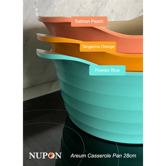 Cassrole Ceramics Nupon 28cm - Cassrole Areum NuponPanci Masak Induction Bottom Free Tutup Kaca