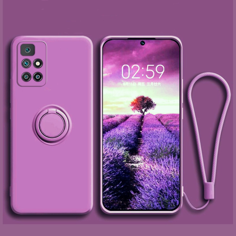 Softcase Silikon liquid Baby Skin Ring Holder Hand Holder 3 in 1 3D Camera For Xiaomi 12 12X 12 Pro note 11 Note 11S Note 11 Pro Poco M4 Pro 5G