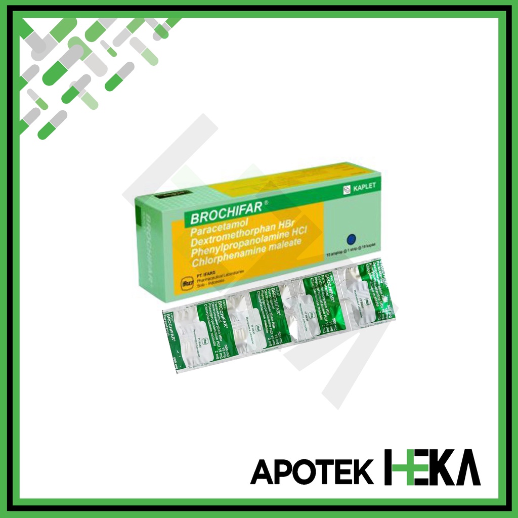 Brochifar Kaplet Box isi 10x10 Tablet - Obat Batuk Berdahak (SEMARANG)