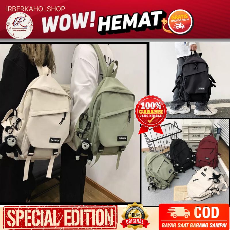 Tas Anak Sekolah Laki Laki Pria Perempuan Remaja Backpack Bagpack Bagpak Begpek Wanita Cowo Cewe Tas Punggung Pria Wanita Tas Gendong Gandong Ransel Tas Buat Skolah Ngaji Kuliah Kerja Korea Model Terbaru Kekinian Tas Sekolah Anak SD SMP SMA SMK Tas Army-1