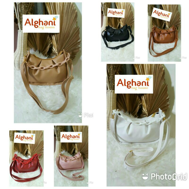 Tas selempang kombinasi tali rante