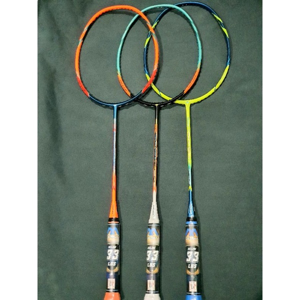 RAKET BADMINTON POWER MAX FURIOUS 20 ORIGINAL + SENAR DURATEC 66 III RAINBOW (Tarikan 33lbs)