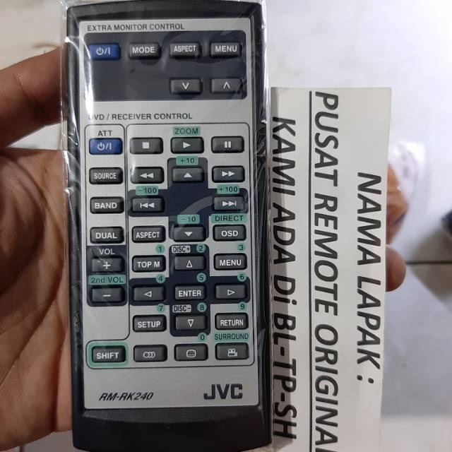 REMOTE REMOT JVC RM-RK240 ORIGINAL ASLI