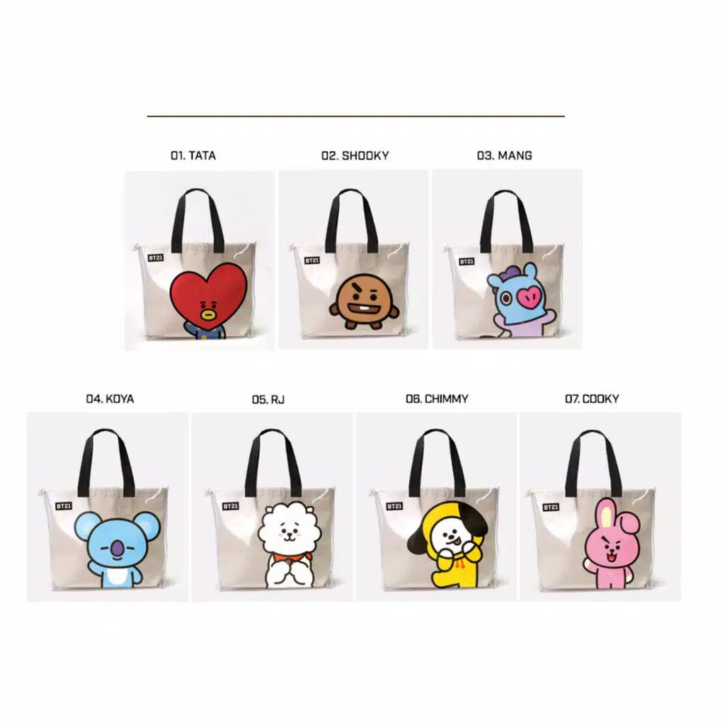 TAS 2in1 BT21 TRANSPARAN KPOP BTS Shopee Indonesia TAS 2in1 BT21 TRANSPARAN KPOP BTS Shopee Indonesia