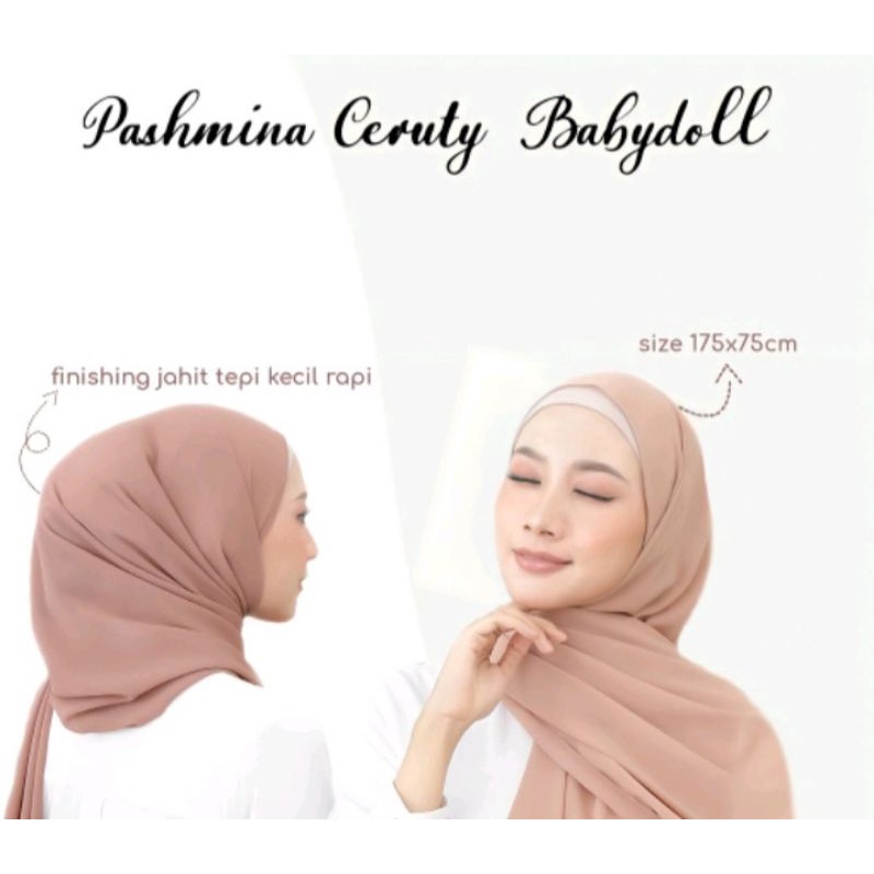 Pashmina Ceruty Baby Doll Premium Non Label