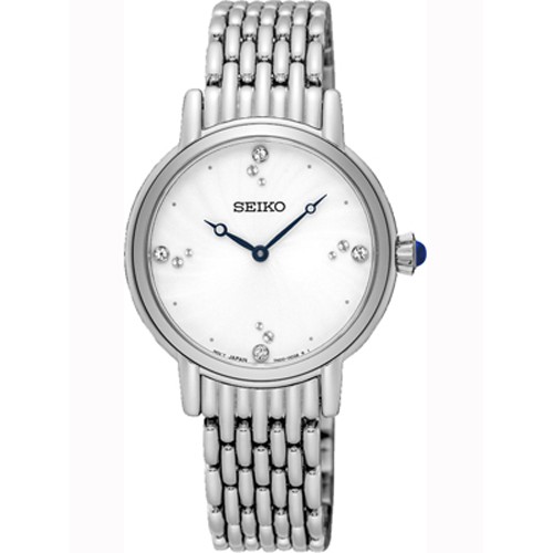 Seiko Ladies SFQ805P1 Quartz Silver Stainless Steel Jam Wanita SFQ805