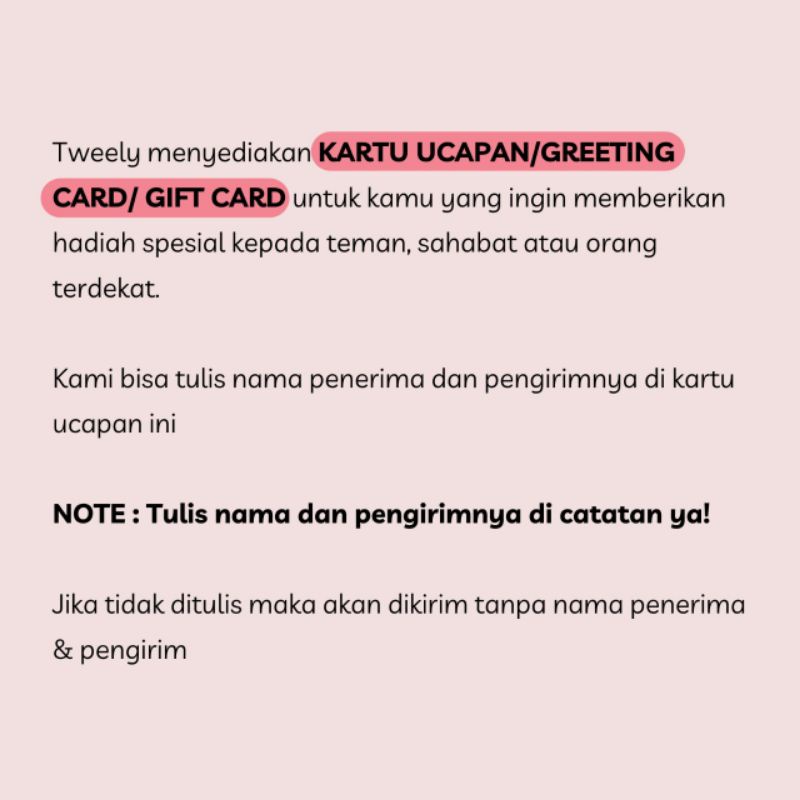 KARTU UCAPAN/GREETING CARD/ GIFT CARD