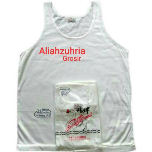 Kaos dalem singlet pria swan brand, size 38,40,42
