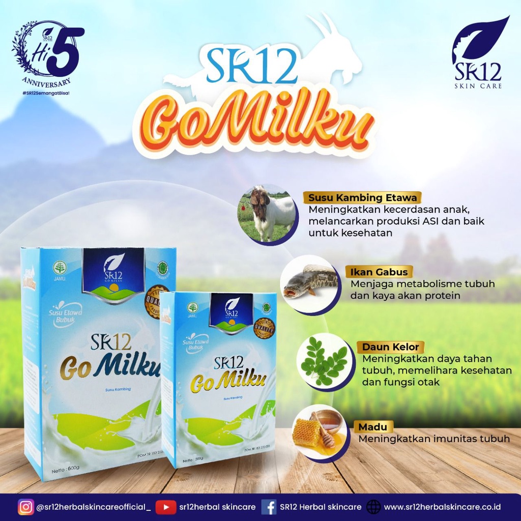 

SR12 SUSU GO MILKU BPOM SUSU KAMBING KUALITAS TERBAIK 200gram, 600gram