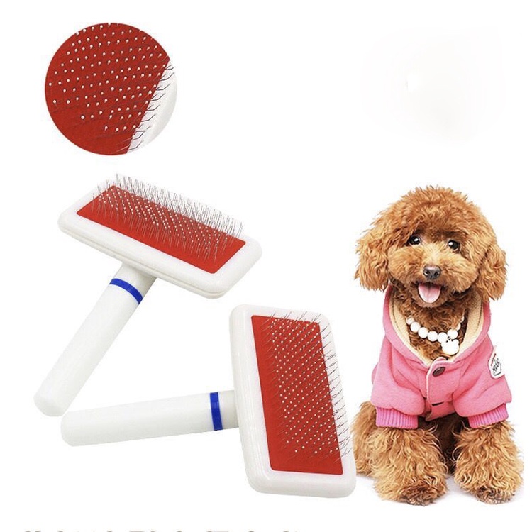 ☀INDOLAND☀  SISIR KUCING ANJING MUSANG KELINCI PET GROOMING SISIR GROOMING (MERAH PUTIH) R593 R593