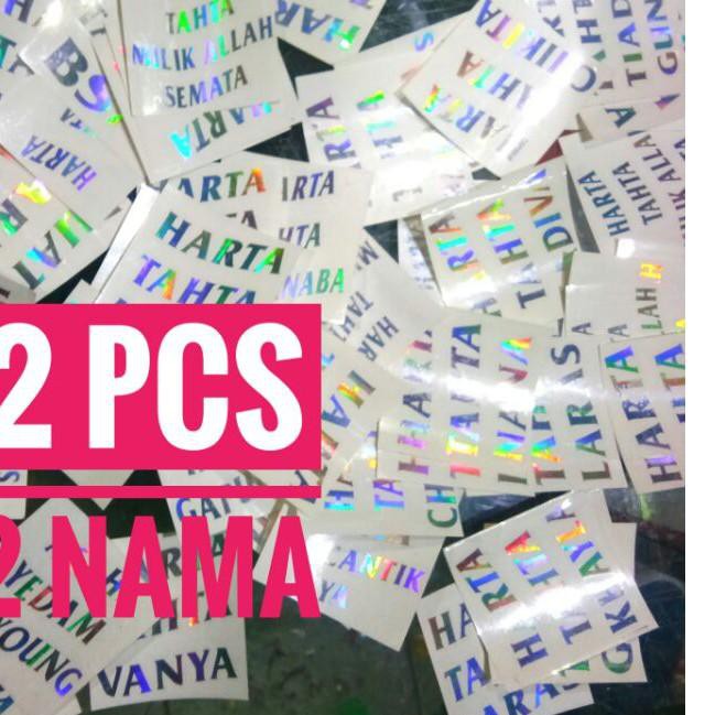 

PALING HOT!! (kai-491) Stiker Harta Tahta Nama HOLOGRAM custome by Momo Sticker jogja Cutting Sticke