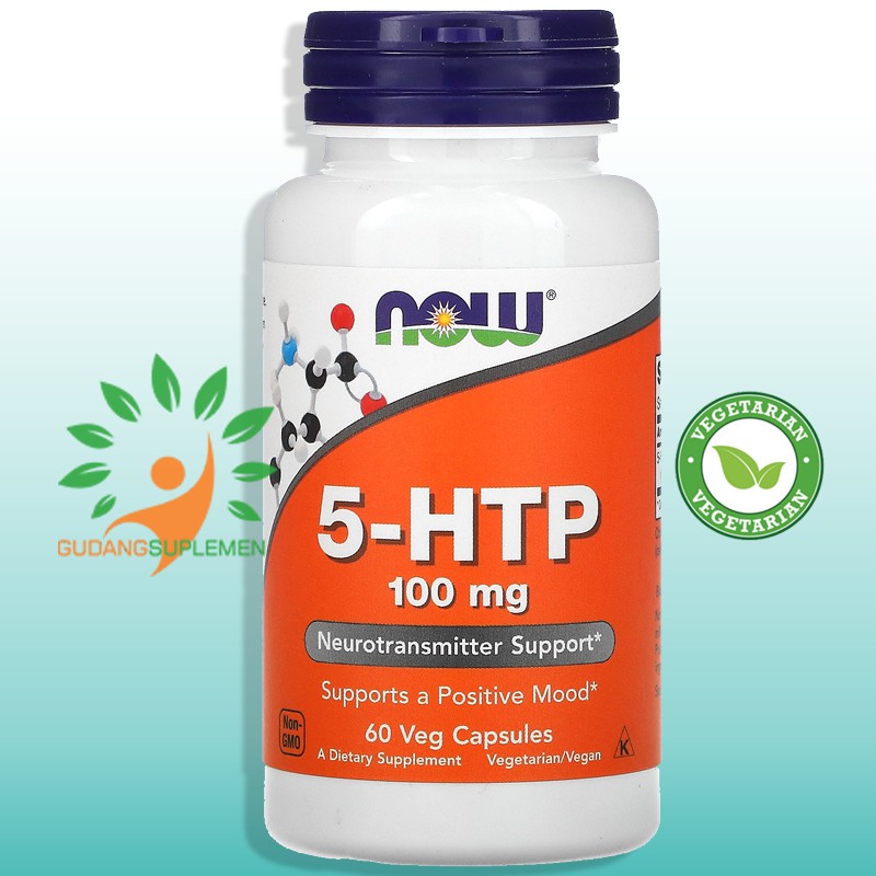 NOW 5-HTP 100 mg 60 Veg Capsules - 5HTP 5 HTP  serotonin - weight loss