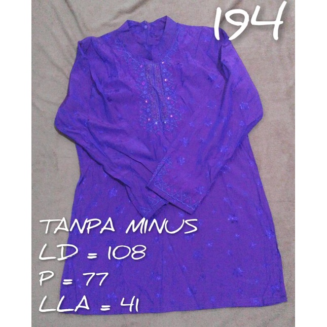Tunik aplikasi bordir preloved  tunik bekas  preloved tunik  tunik batik preloved  tunik batik bekas