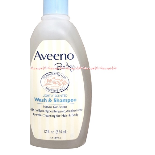 Aveeno Baby Wash &amp; Shampoo Natural Oat Extract 354ml Sabun Sampo Bayi Avenoo Aveno Bebi Wash Afeeno Afeno