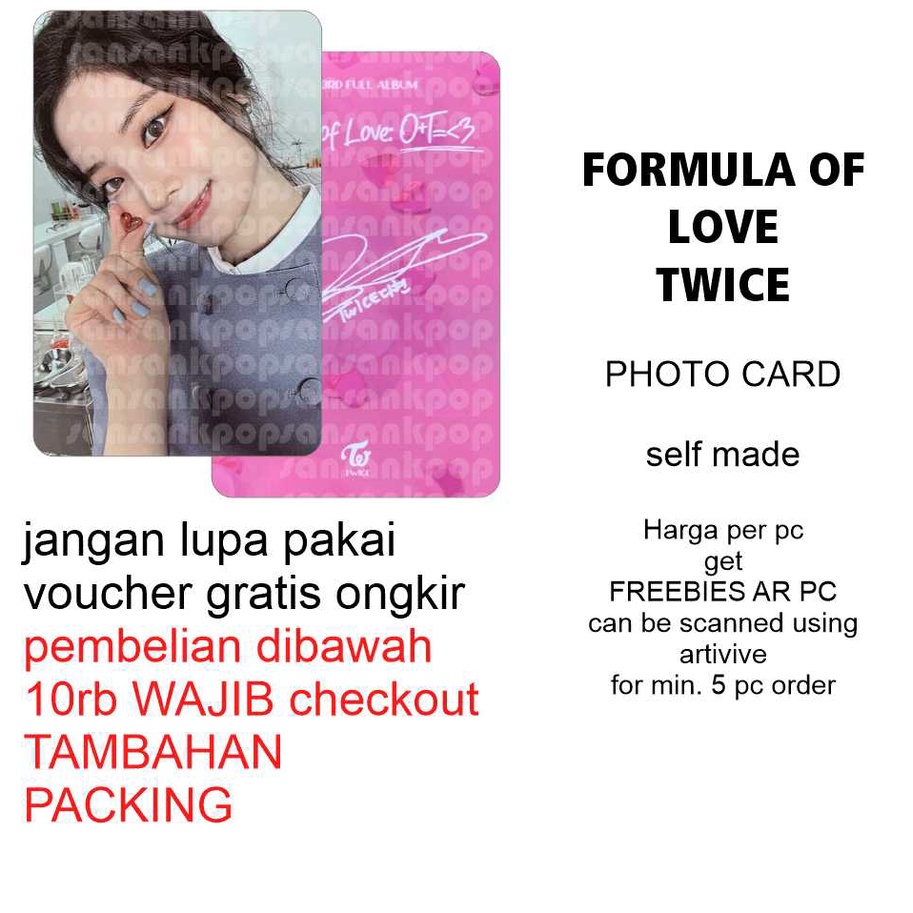 photocard twice love versi A