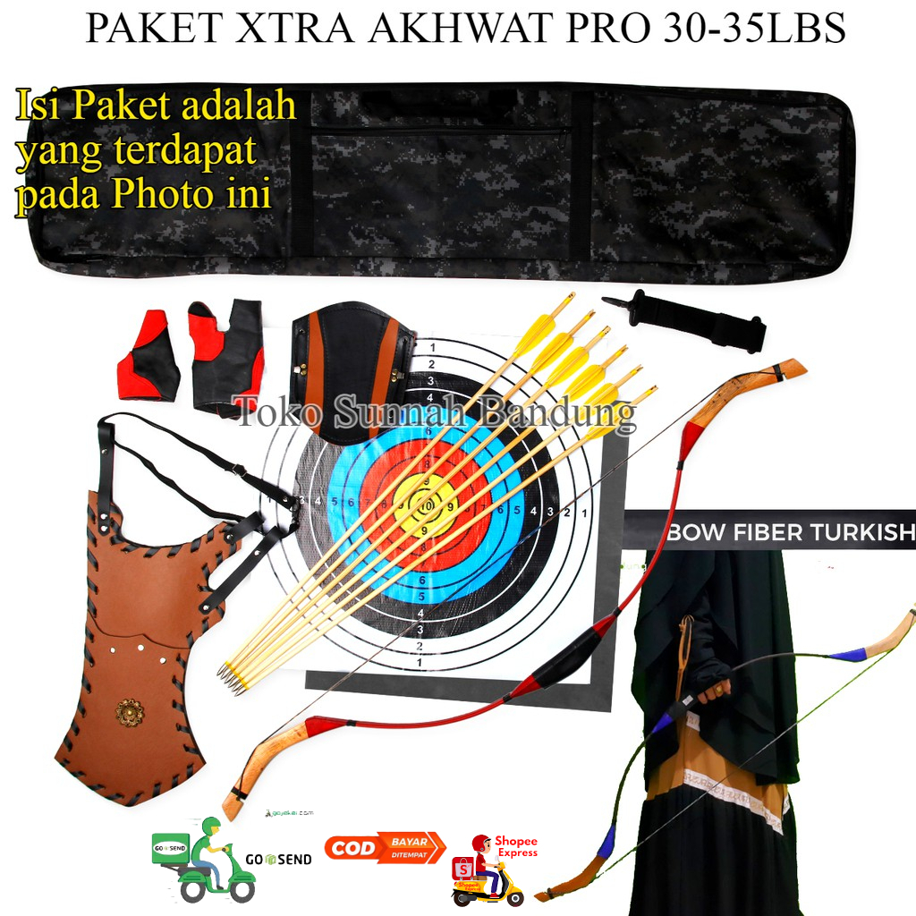 Paket Extra Panahan Akhwat Pro Busur Turkisy Fiber