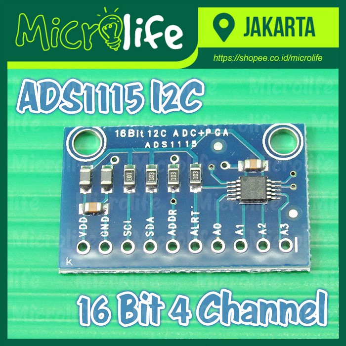 ADS1115 I2C 16 Bit Module ADC 4 Channel