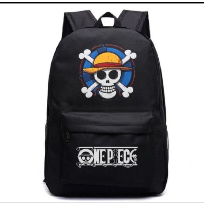 tas anime one piece backpack keren buat sekolah dll ada slot laptopnya