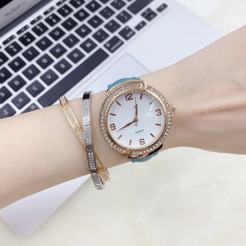 ✅[COD] Jam Tangan Korean Style Fashion Wanita Motif  Tali  Warna Diamond W52