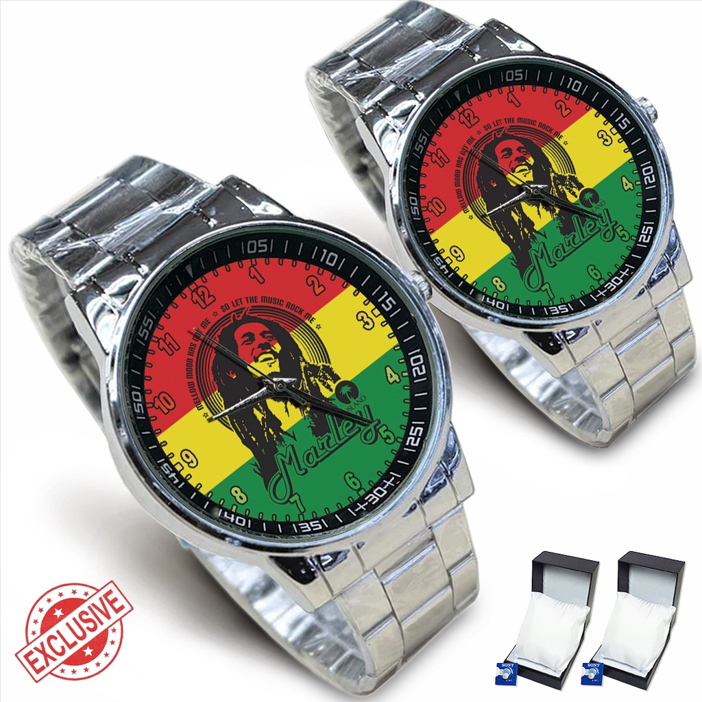 Jam Tangan Rantai Couple BOB MARLEY JAMAICA - 3 (Awesome)