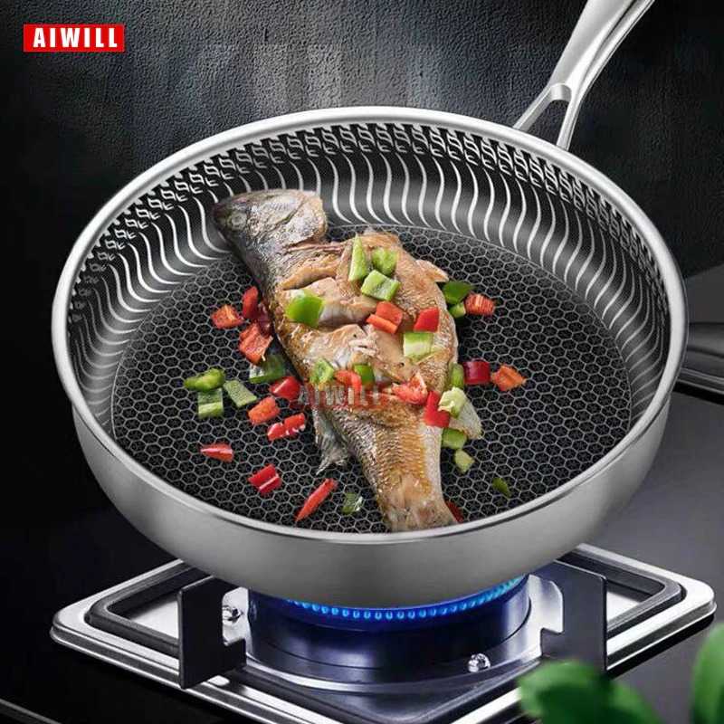 TD - CAB AIWILL Wajan Panci Masak Nonstick Stainless Steel 28cm - K01PAN304