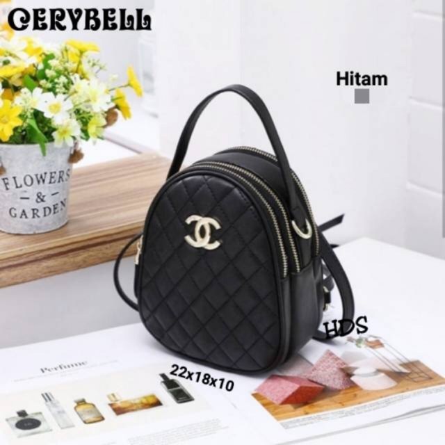 Tas Multifungsi Mini CERRYBELL Selempang jait2 &amp; Ransel / tas murah / Tas Selempang Wanita Cantik