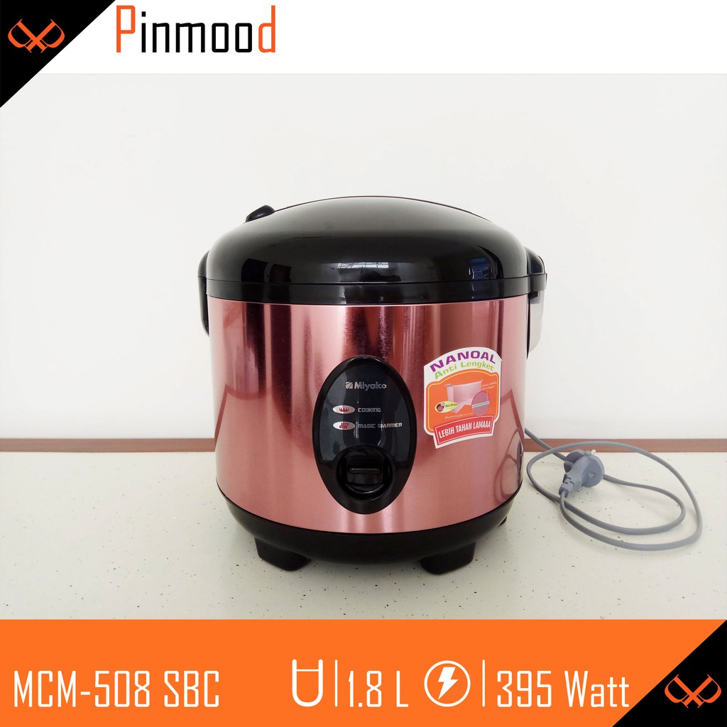 MIYAKO MAGIC COM // RICE COOKER MCM-508 SBC [ 1.8 LITER ] PENANAK NASI PANCI NANOAL 3 IN 1 MURAH