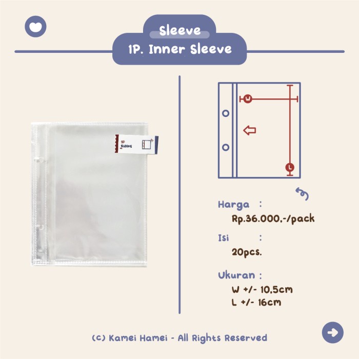 

READY Binder Sticker Album & Sleeve| Kamei Hamei Proud Collector Series - 1P. Sleeve DISKON
