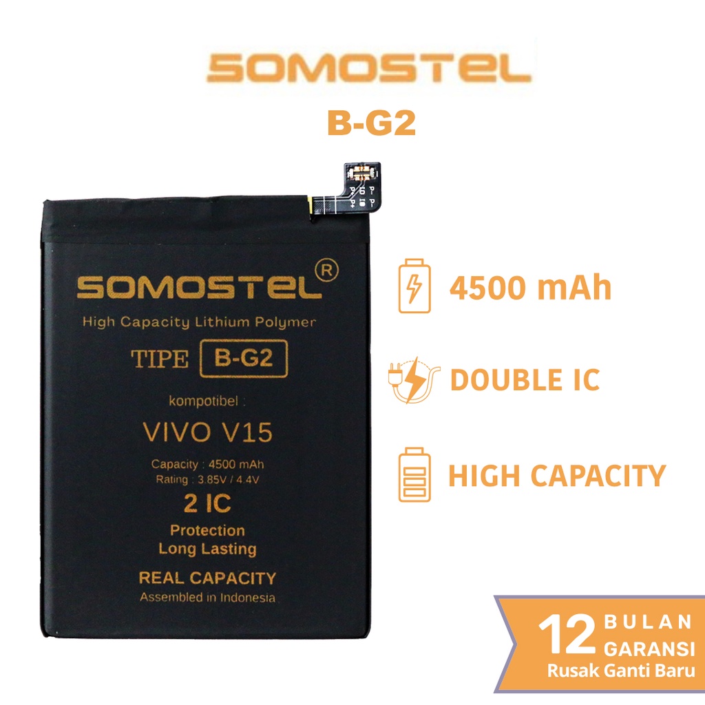 Somostel - B-G2 Vivo V15 Batre Batrai Baterai