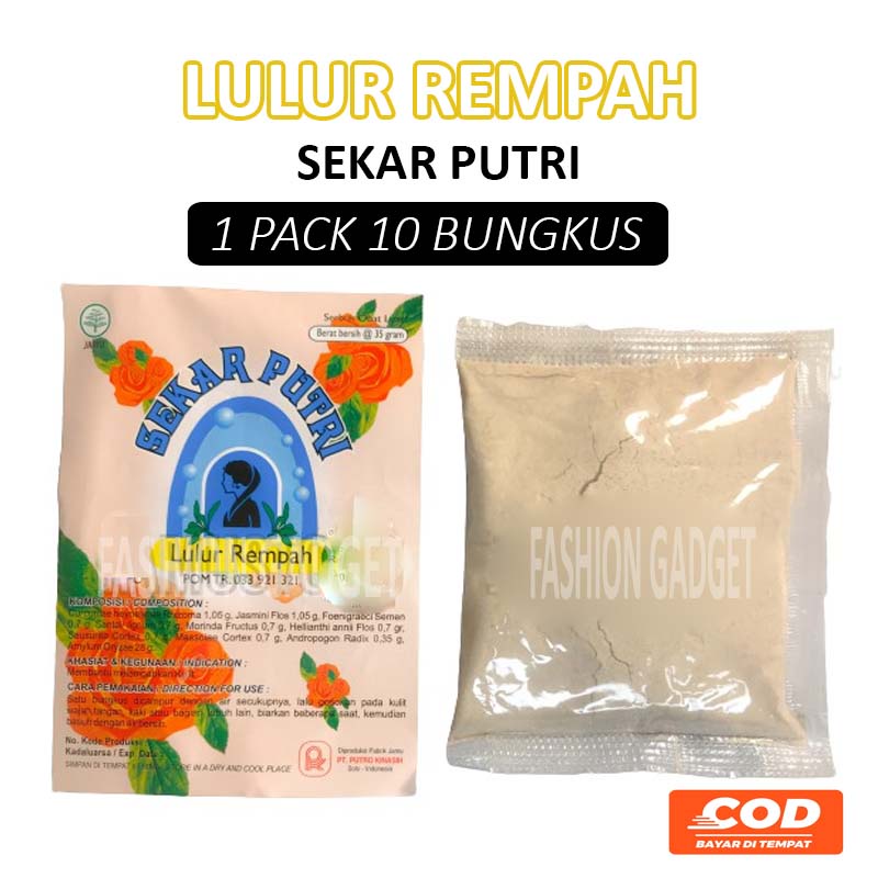 FG 10  PCS Lulur Rempah Sekar Putri 35 gr Scrub Membuat Kulit Halus Natural Lulur Mandi