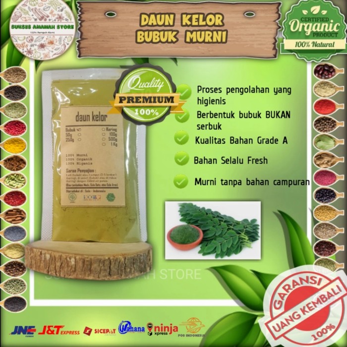 

Daun Kelor Bubuk Murni 1 kg Moringa Oleifera