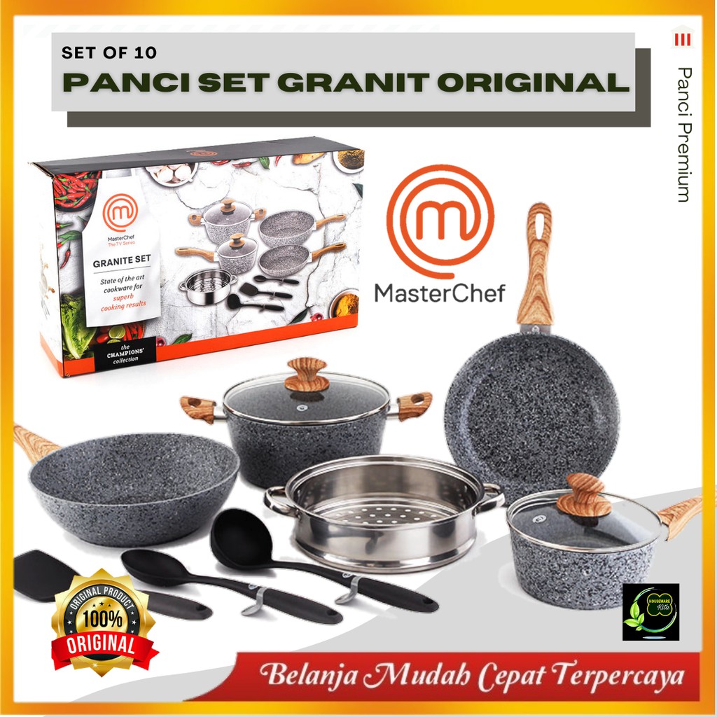 Panci Wajan Teflon Anti Lengket Tanpa Minyak Master Chef Original Granit Premium Shopee Indonesia